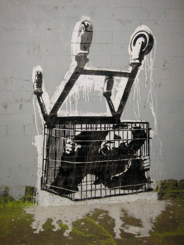 Trapped under a cart