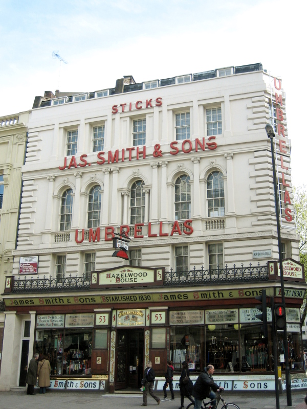 James Smith, sticks and umbrellas